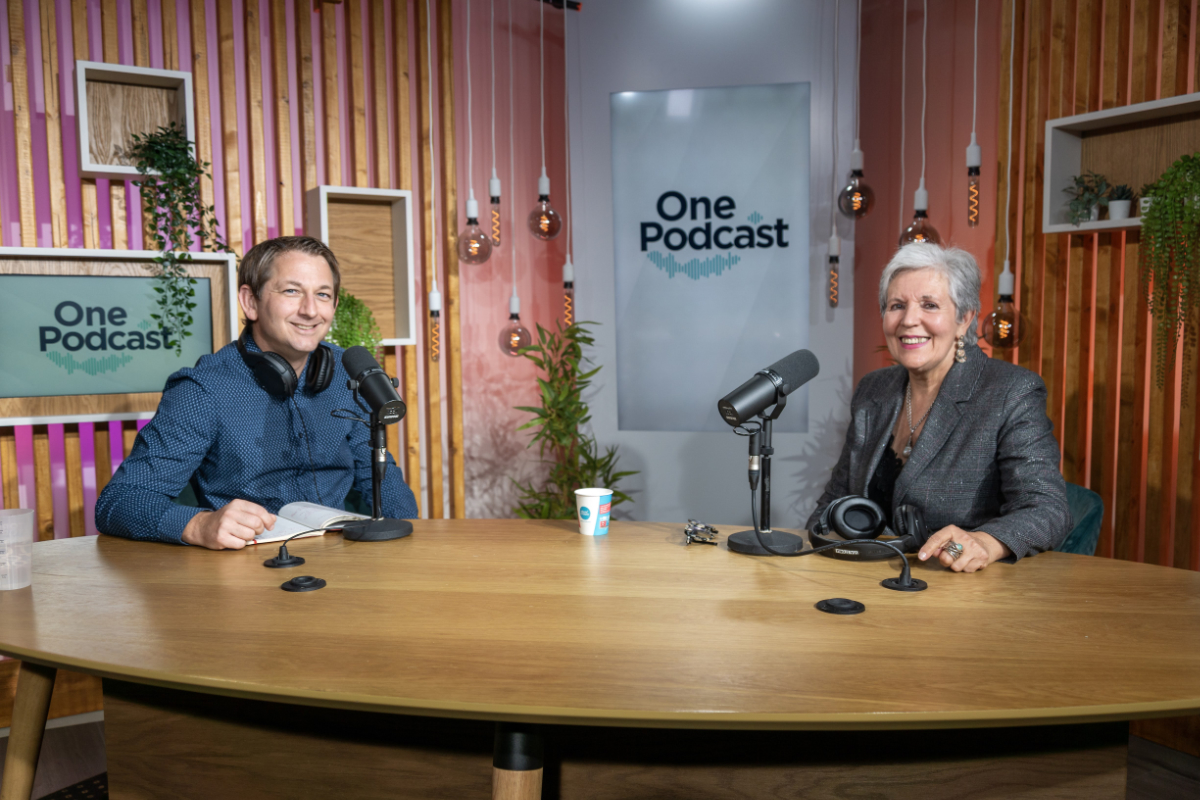 Frédéric Wirth de One RH et Chantal Rebert sur le plateau de One Podcast